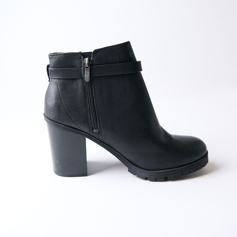 Circus By Sam Edelman Deacon Black Ankle Bootie Sz 10M High Heel Lug Heel New - Picture 2 of 9